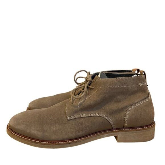 Dr Sholl’s Mens Size 10 M neutral tan Leather Chukka Boots With Lace-Up Closure - Picture 1 of 13